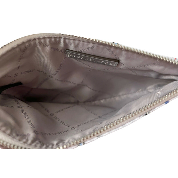 Michael Kors JET SET GIRLS Wristlet Trio Makeup Bags Wallet Case White/Multi - Picture 8 of 11